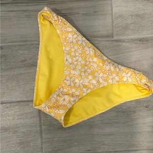 Hollister yellow floral‎ bikini bottoms size Small